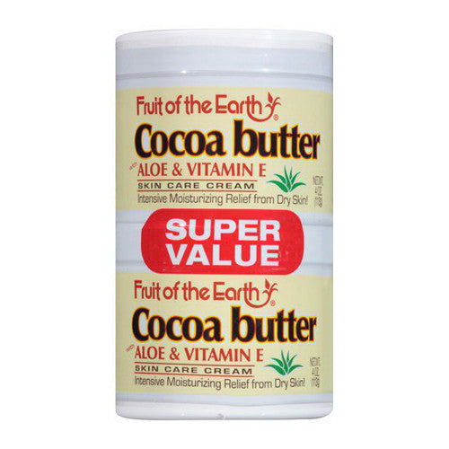 Fruit of the Earth Cocoa Butter with Aloe And Vitamin E Skin Care Cream Super Value, 4 Oz